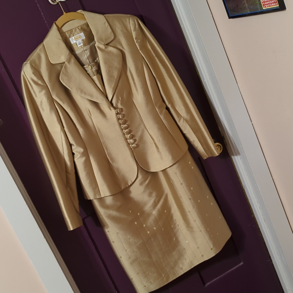 Talbots Silk Suit Dress sz 10